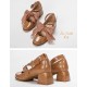 Iris Corolla Tulips Chunky Heel Shoes(Reservation/6 Colours/Full Payment Without Shipping)